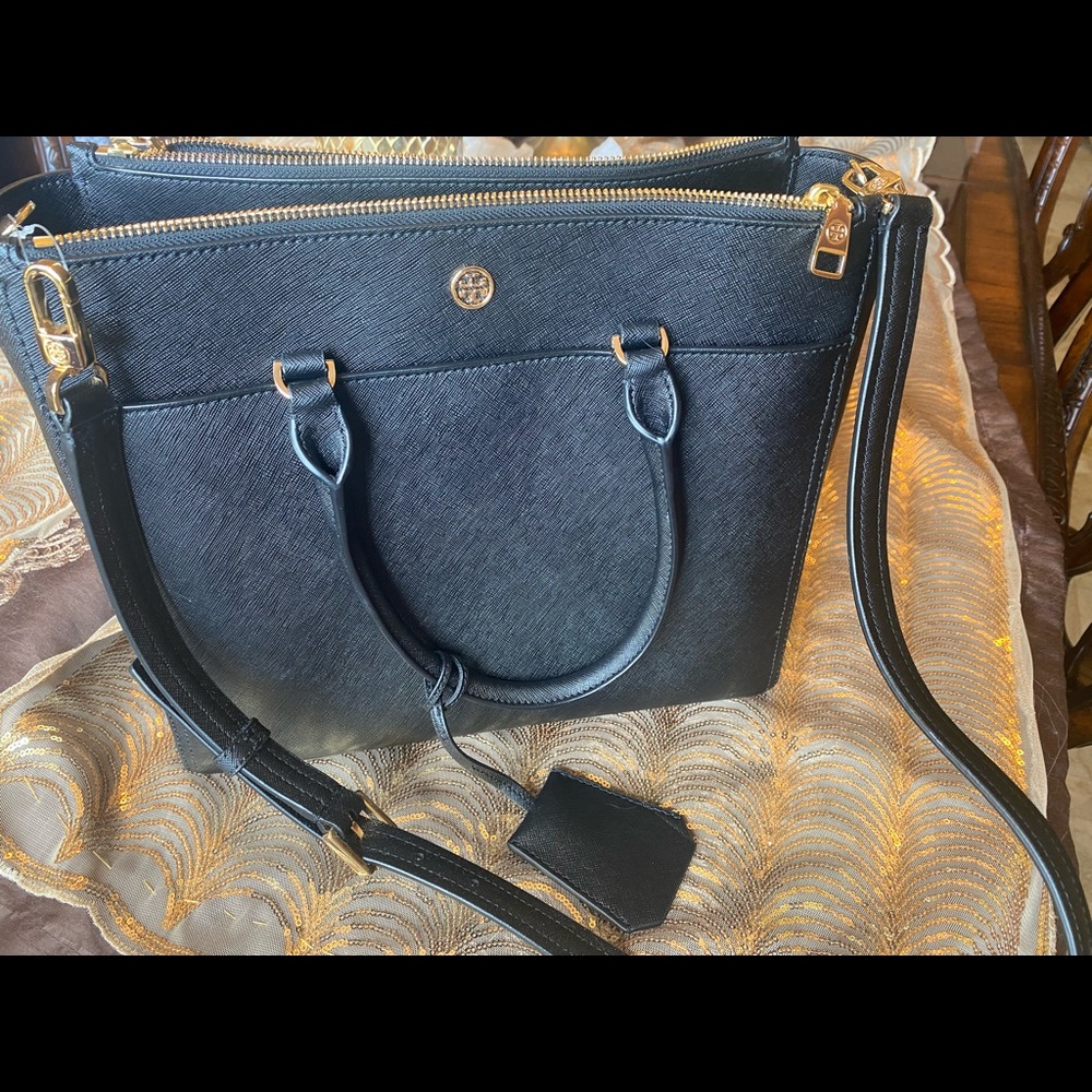Tory Burch Robinson double zip tote